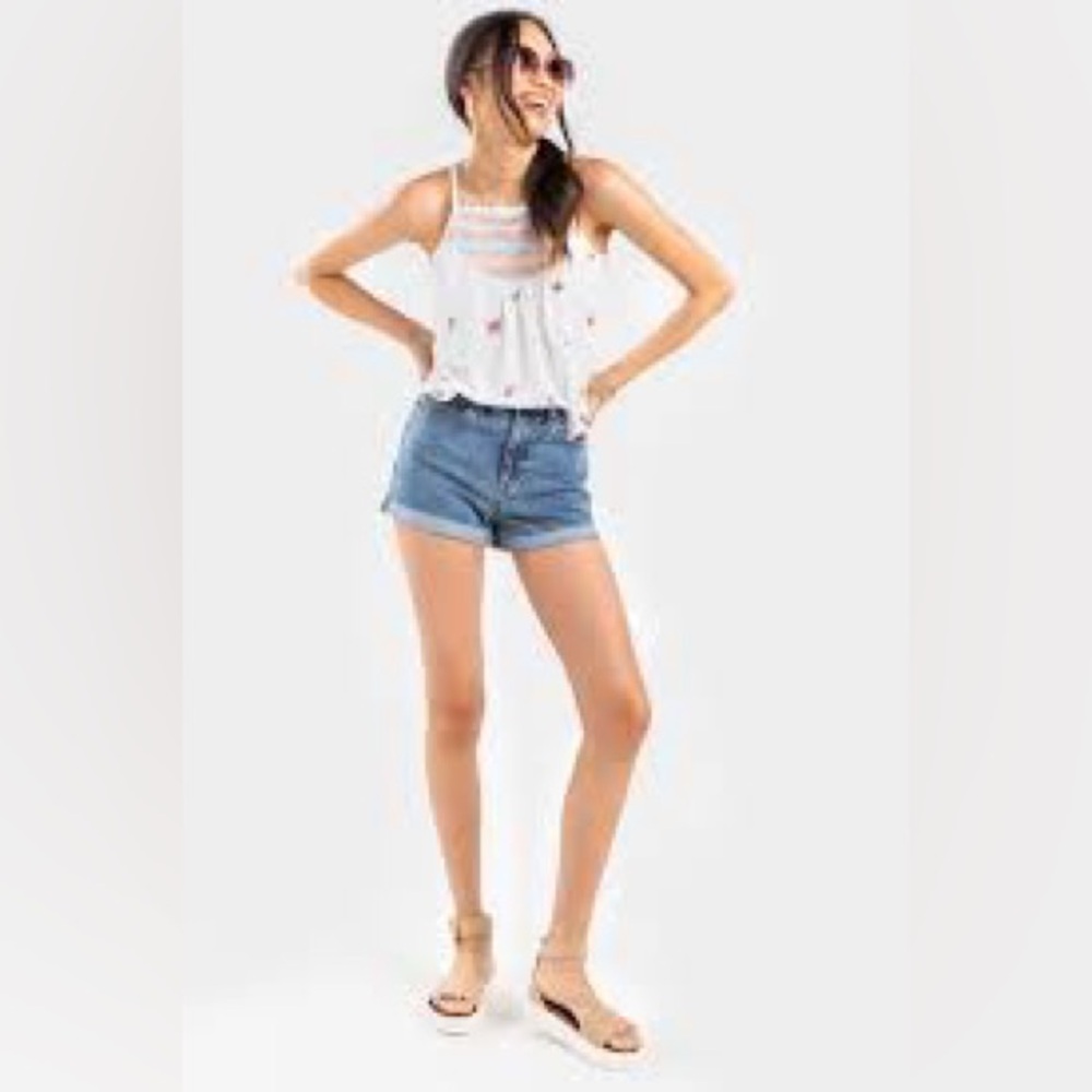 JUN & IVY Kerry Embroidered Tank Top